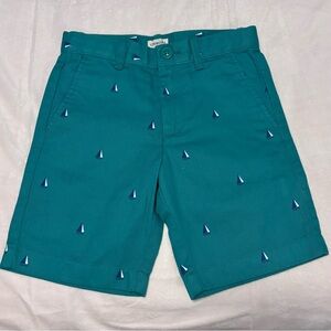 J. Crew crewcuts Green Sailboat Print Shorts